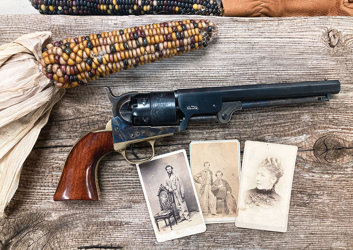 A couple of plow handle colts on an old saddle. Belt guns are belt guns until they are strapped to a horse. Then they are horse pistols.